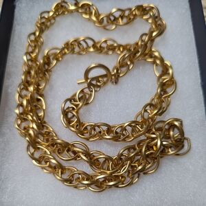 32" Gold Plated Rope                Chain/Necklace (Unisex)